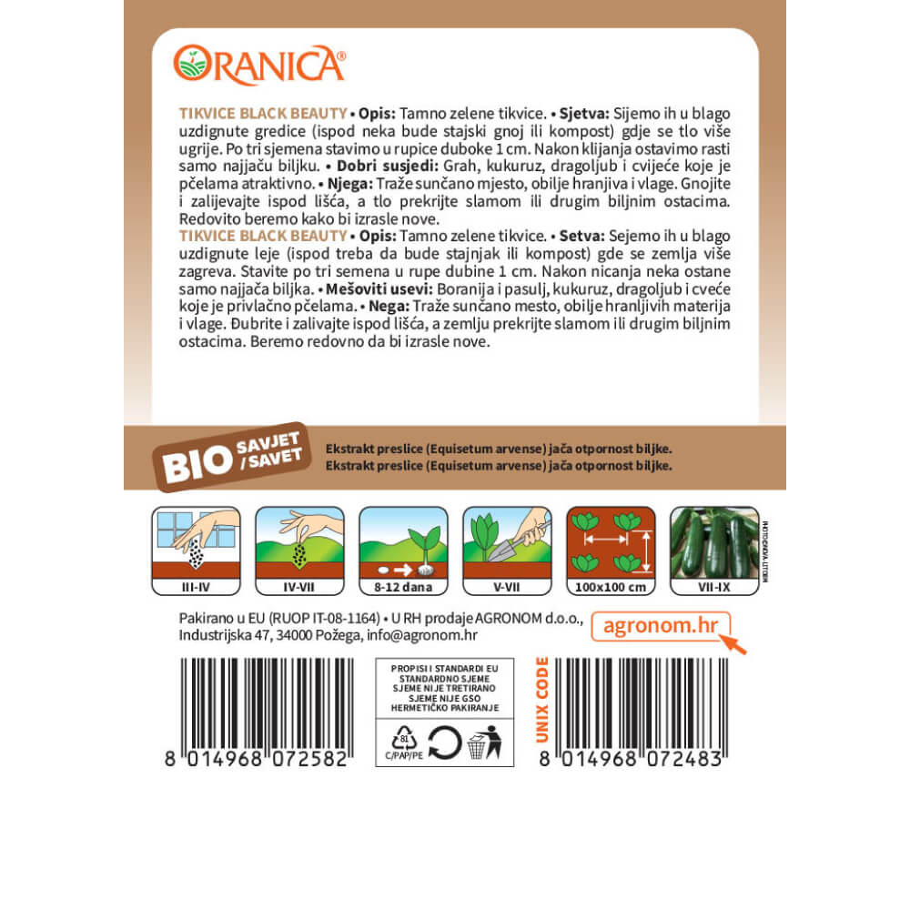 BIO Tikvica Black beauty