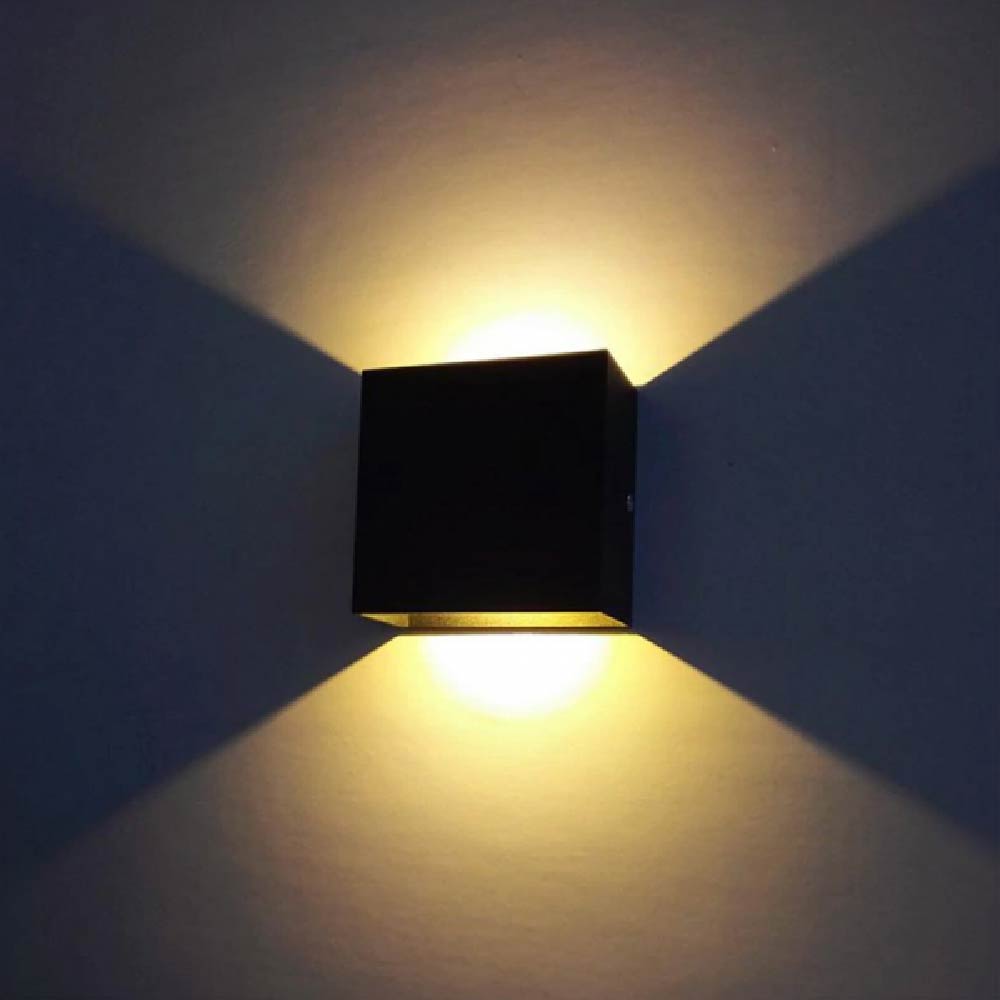 Vrtna LED zidna svjetiljka E-light SQ 6W 4000K antracit