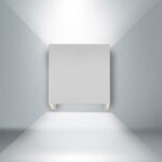 Vrtna LED zidna svjetiljka E-light SQ 6W 4000K bijela
