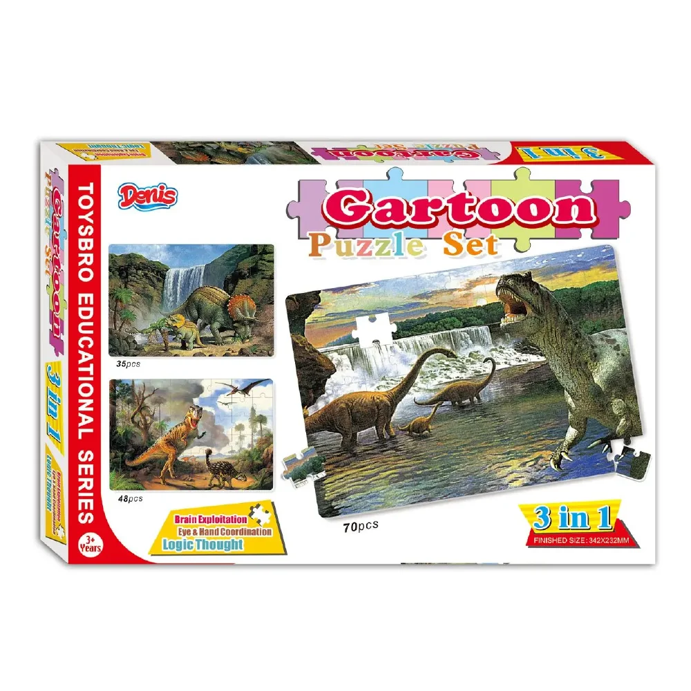 Igračka slagalica 3u1 Dinosauri Igračka slagalica 3u1 Dinosauri